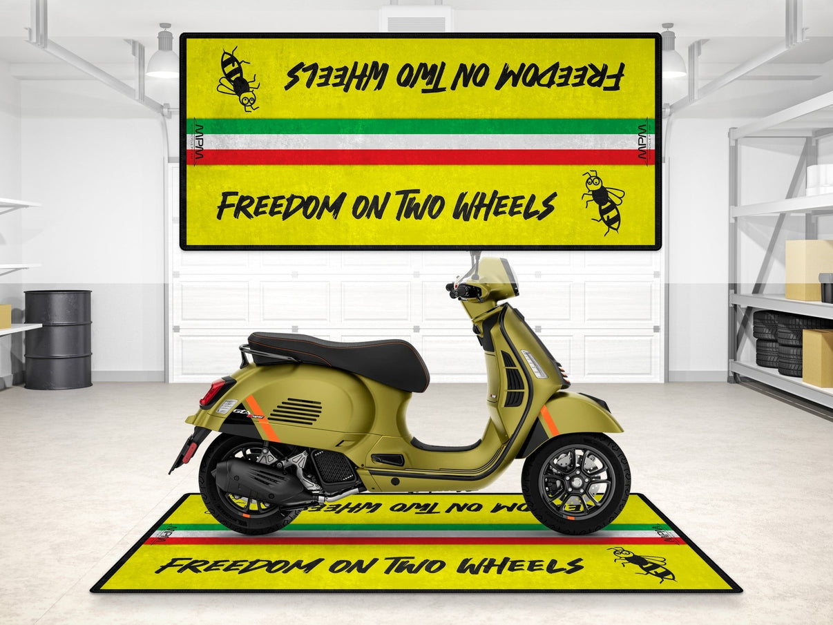 Designed Pit Mat for Vespa Scooter Motorcycle - MM7217 MPM Motorcycle Mat