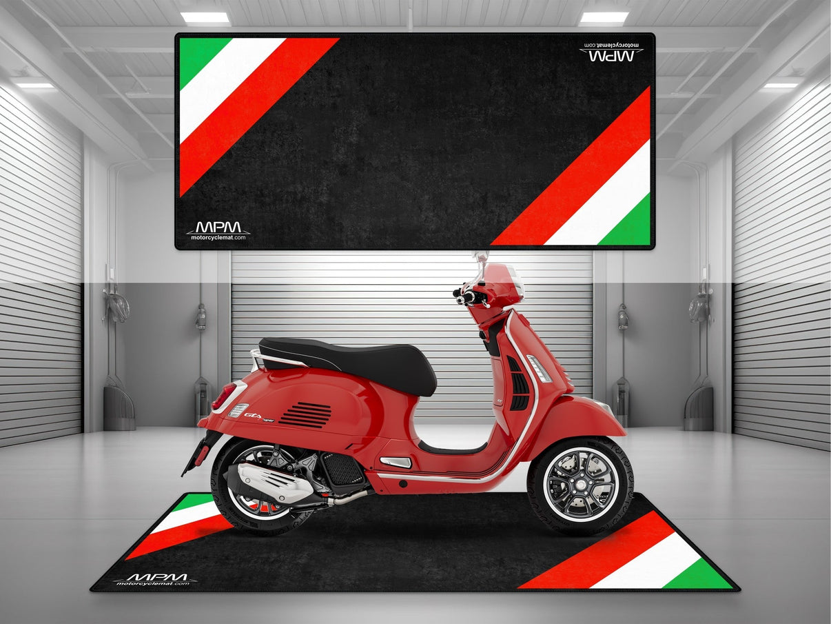 Designed Pit Mat for Vespa Scooter Motorcycle - MM7216 MPM Motorcycle Mat