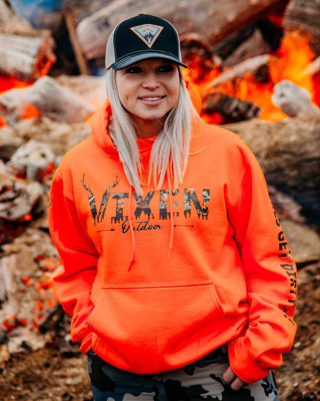 Vixen Huntress Pullover Hoodie-Safety - LiveTheGnar