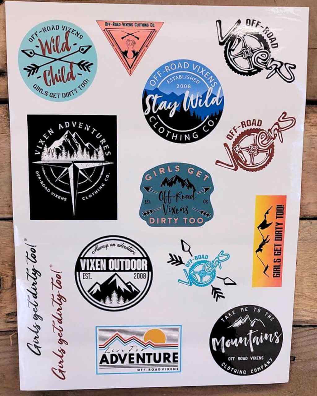 Vixen Outdoor Sticker Sheet - LiveTheGnar