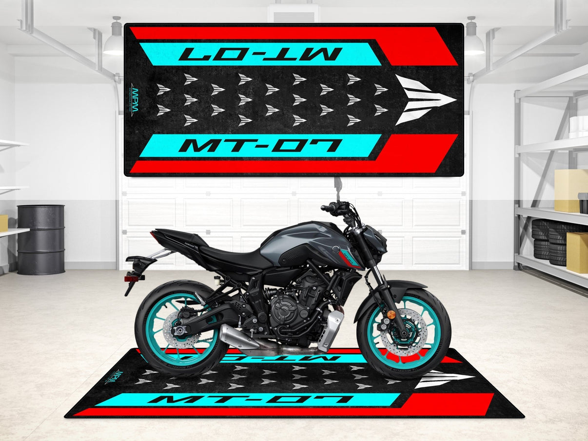 Designed Pit Mat for Yamaha MT-07 Motorcycle - MM7119 MPM Motorcycle Mat