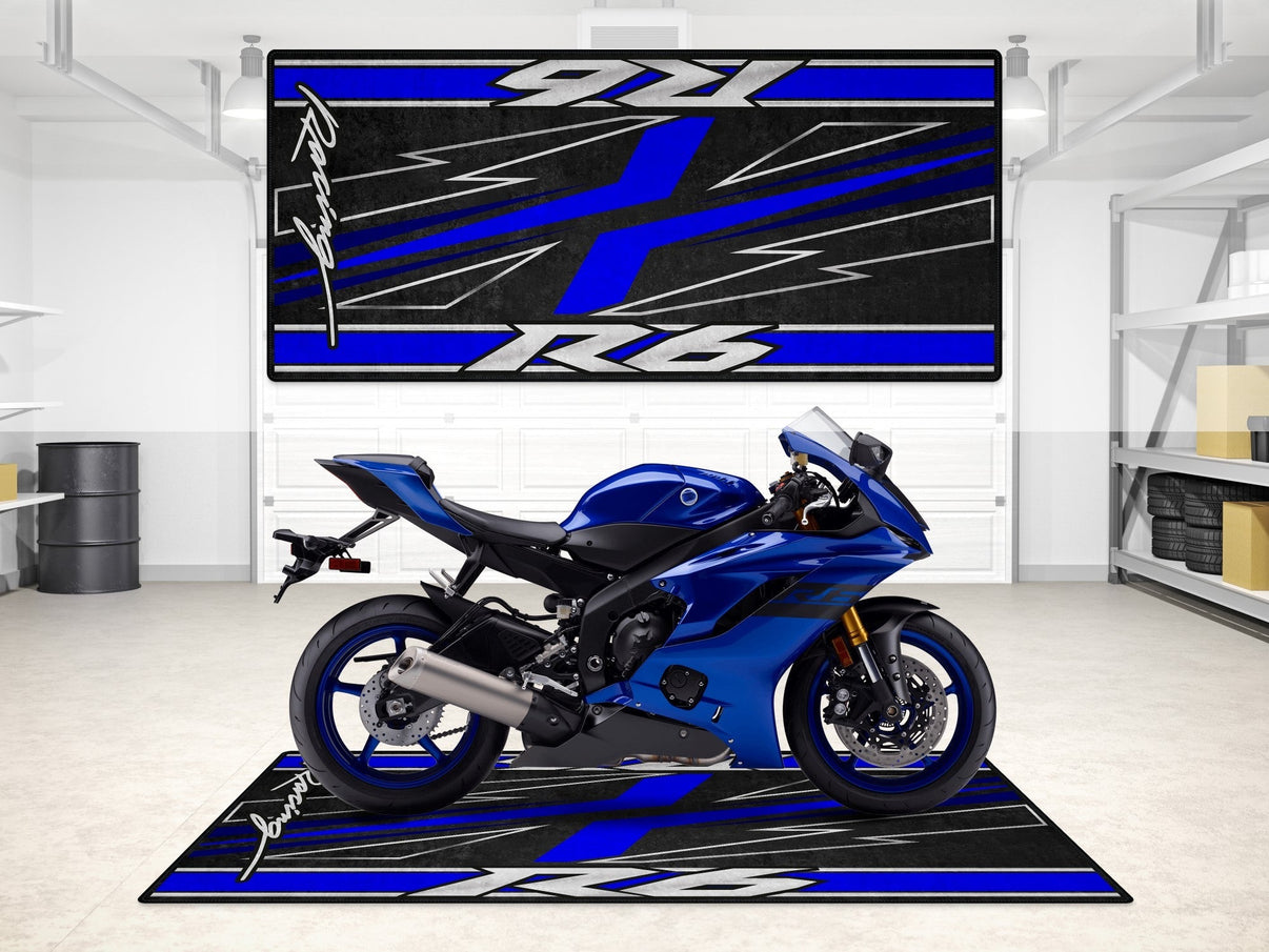 Designed Pit Mat for Yamaha R6 Motorcycle - MM7255 MPM Motorcycle Mat