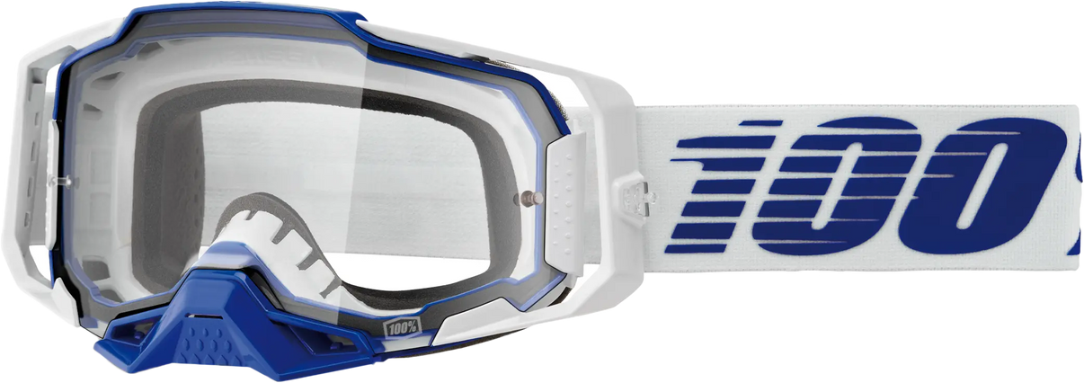 100% Armega Goggle Blue Clear Lens 100%