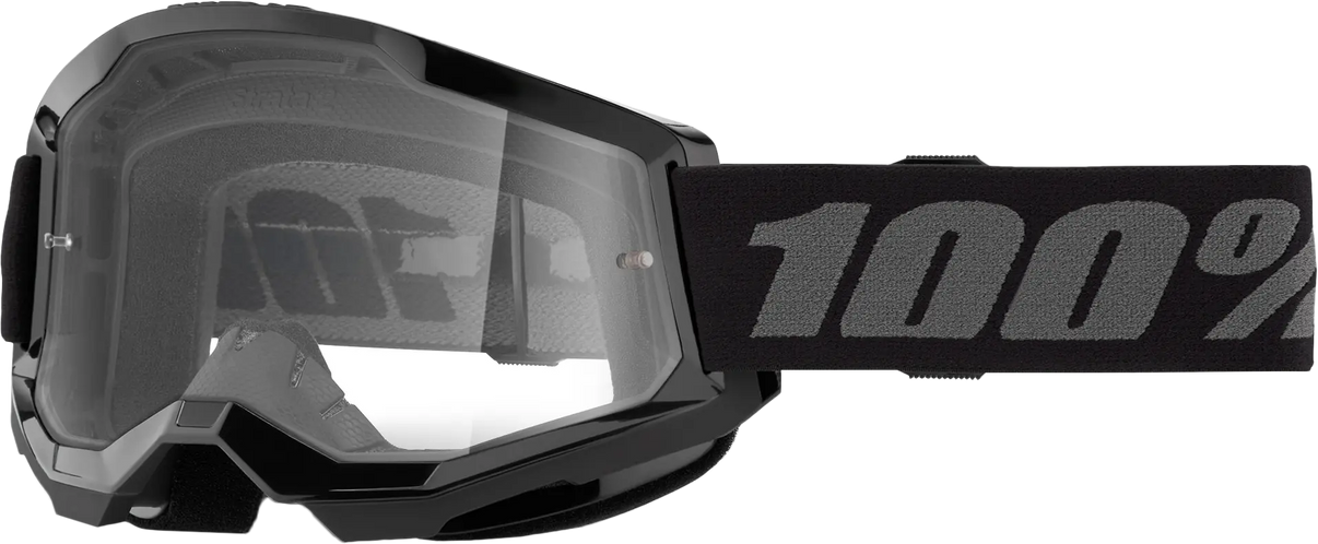 100% Strata 2 Goggle Black Clear Lens 100%