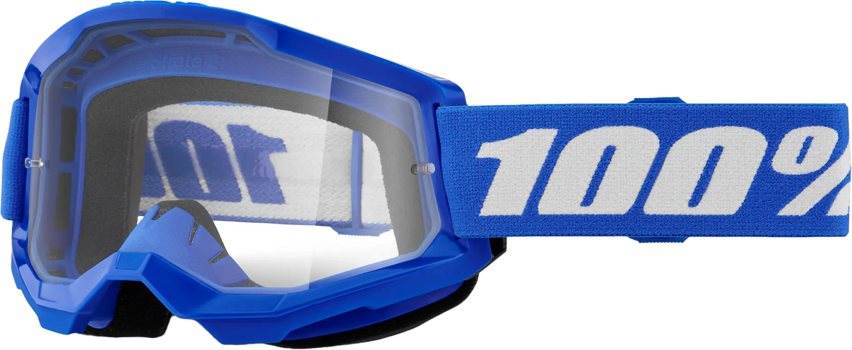 100% Strata 2 Goggle Blue Clear Lens 100%