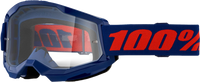 100% Strata 2 Goggle Navy Clear Lens 100%