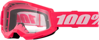 100% Strata 2 Goggle Pink Clear Lens 100%