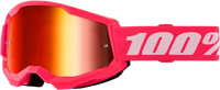 100% Strata 2 Goggle Pink Mirror Red Lens 100%