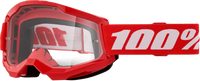 100% Strata 2 Goggle Red Clear Lens 100%