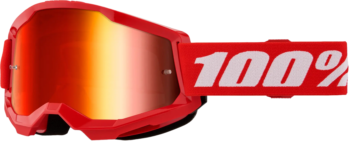 100% Strata 2 Goggle Red Mirror Red Lens 100%