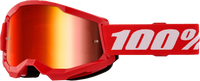 100% Strata 2 Goggle Red Mirror Red Lens 100%