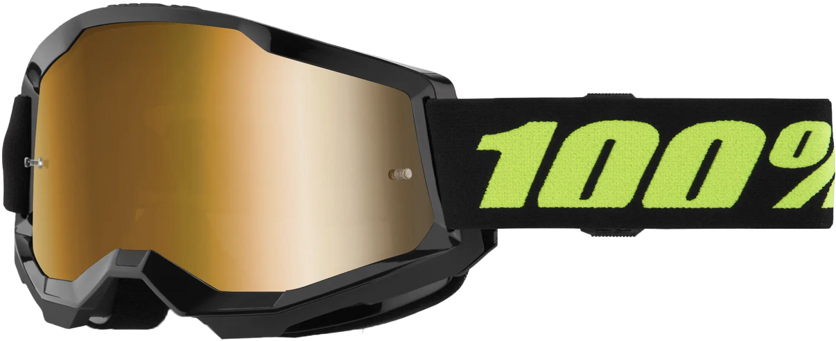100% Strata 2 Goggle Solar Eclipse Mirror True Gold 100%
