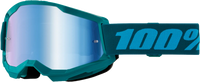 100% Strata 2 Goggle Stone Mirror Blue Lens 100%