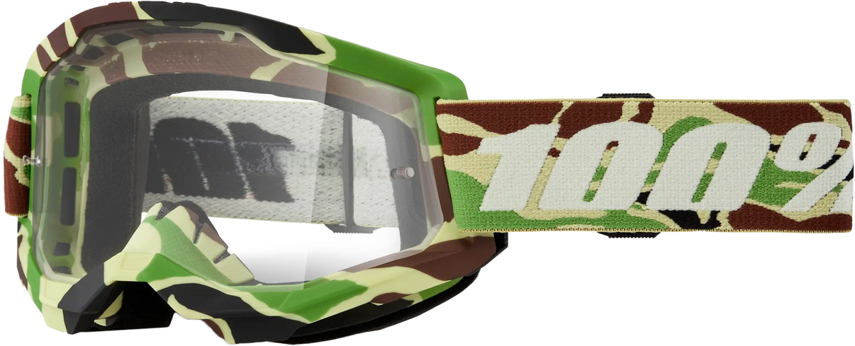 100% Strata 2 Goggle War Camo Clear Lens 100%