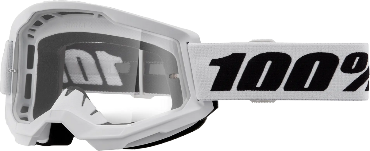 100% Strata 2 Goggle White Clear Lens 100%