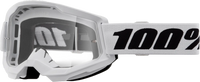100% Strata 2 Goggle White Clear Lens 100%