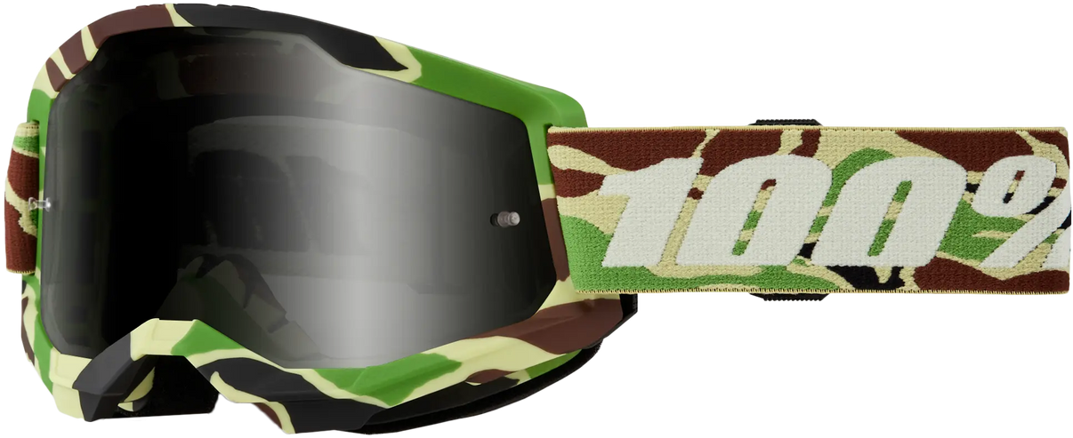 100% Strata 2 Sand Goggle War Camo Smoke Lens 100%