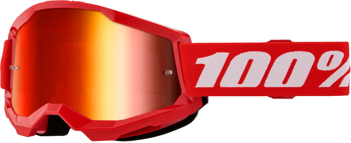 100% Strata 2 Youth Goggle Red Mirror Red Lens 100%