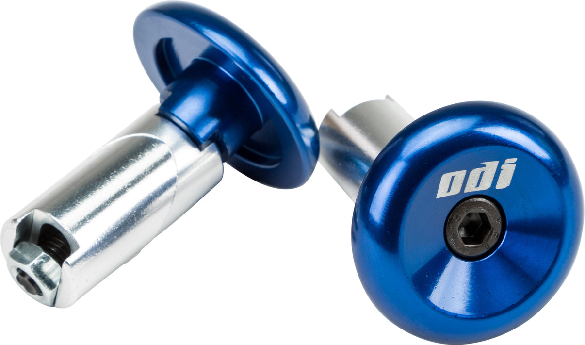 Aluminum Bar End Plugs Blue ODI