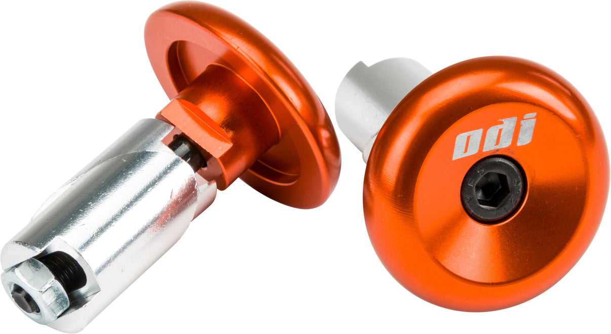 Aluminum Bar End Plugs Orange ODI