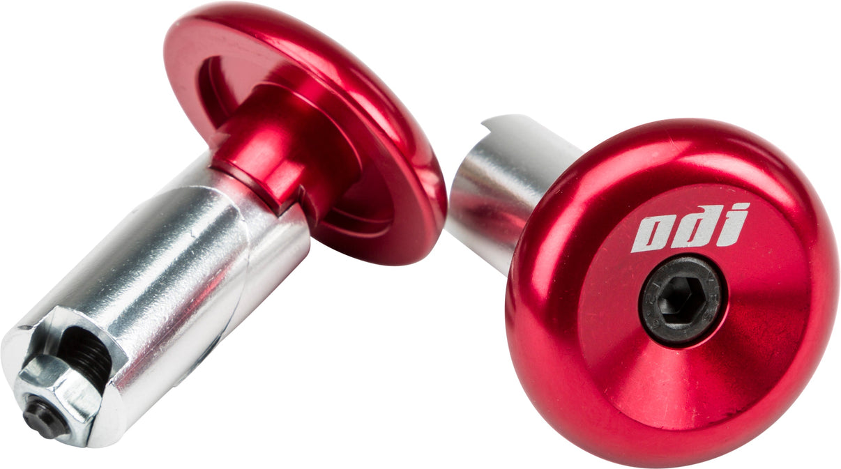 Aluminum Bar End Plugs Red ODI