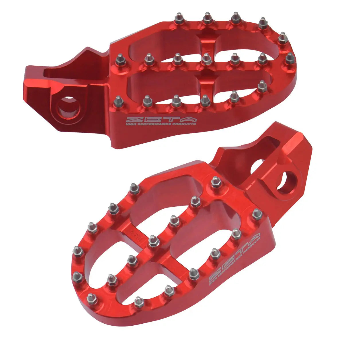 Aluminum Footpegs Gas Red DRC
