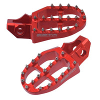 Aluminum Footpegs Gas Red DRC