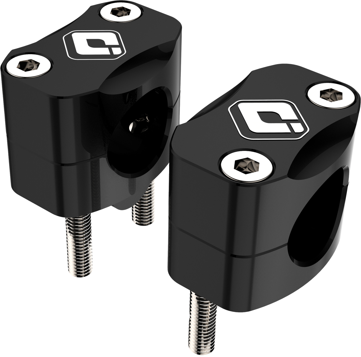 Bar Adapters 7/8" To 1 1/8" 15mm Rise Black ODI