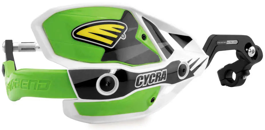Cycra Probend Ultra CRM Green & White Hand Guards - 1 1/8th" Clamp Cycra