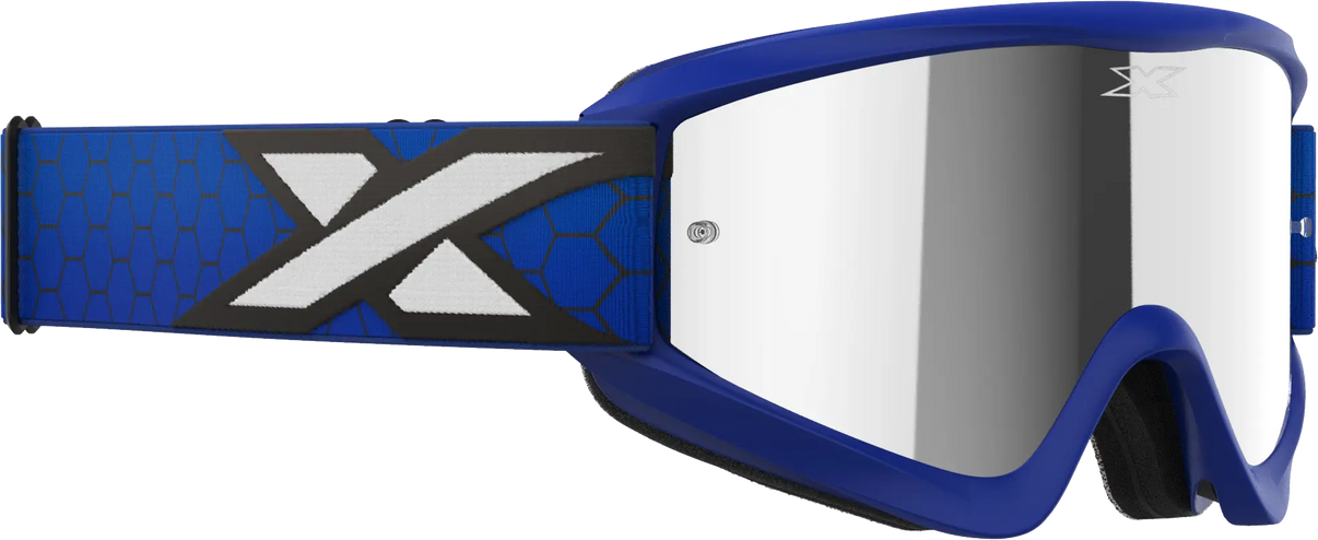 EKS Flat Out Goggle Royal Blue with Silver Mirror Lens EKS BRAND