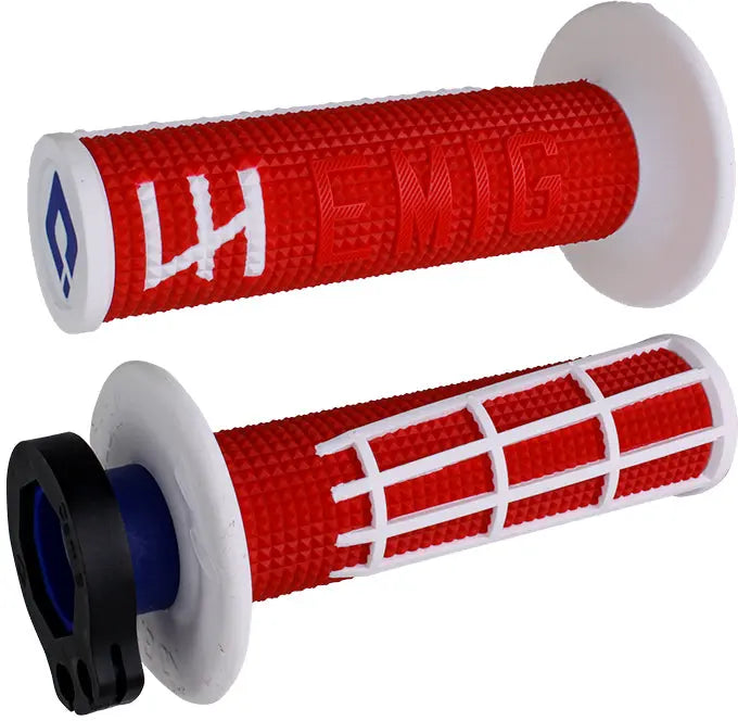 Emig 2.0   V2 Lock On Grip Red/White ODI
