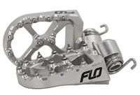 Flo Footpeg Low Silver Yam 10mm Back 12mm Down FLO MOTORSPORTS