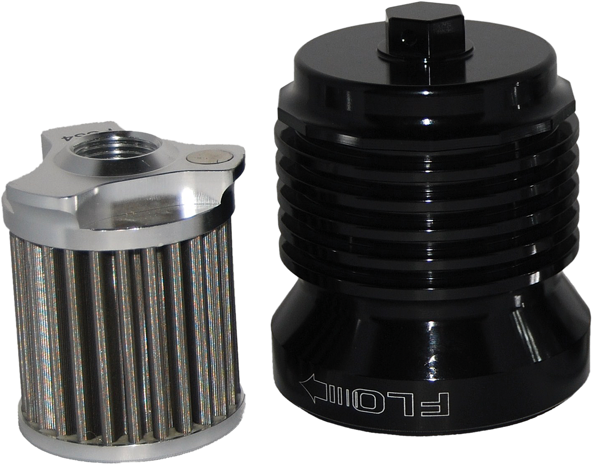 Flo Reusable Steel Oil Filter - Black - Harley Davidson/BMW/Moto Guzzi PCRACING