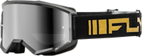 Fly Racing Zone Goggle Black/Gold W/ Silver Mirror/Smoke Lens FLY RACING