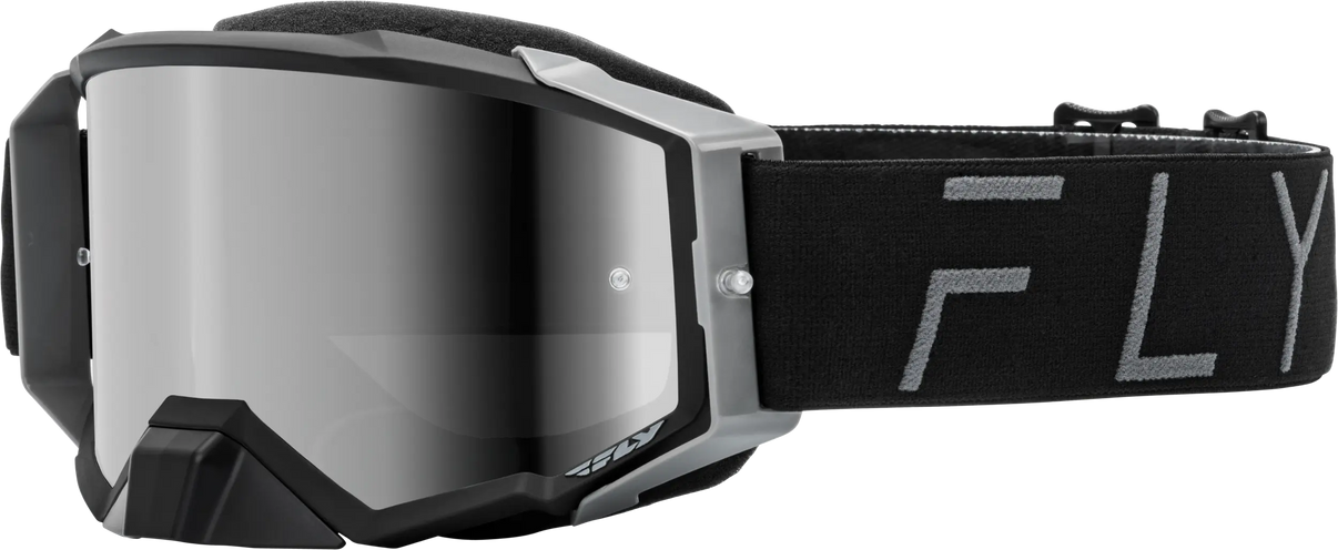 Fly Racing Zone Pro Goggle Black/Grey W/ Black Mirror/Smoke Lens FLY RACING