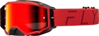 Fly Racing Zone Pro Goggle Red W/ Red Mirror/Smoke Lens FLY RACING