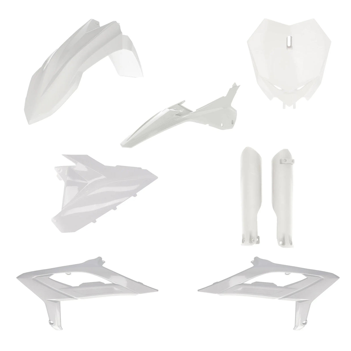 Full Plastic Kit Beta White ACERBIS