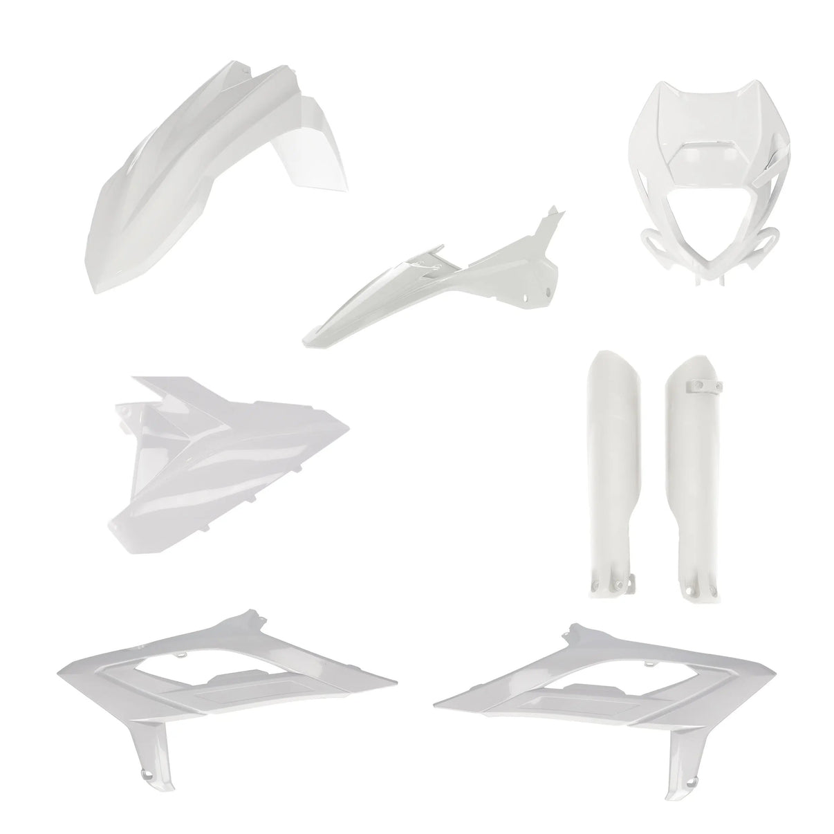 Full Plastic Kit Beta White ACERBIS