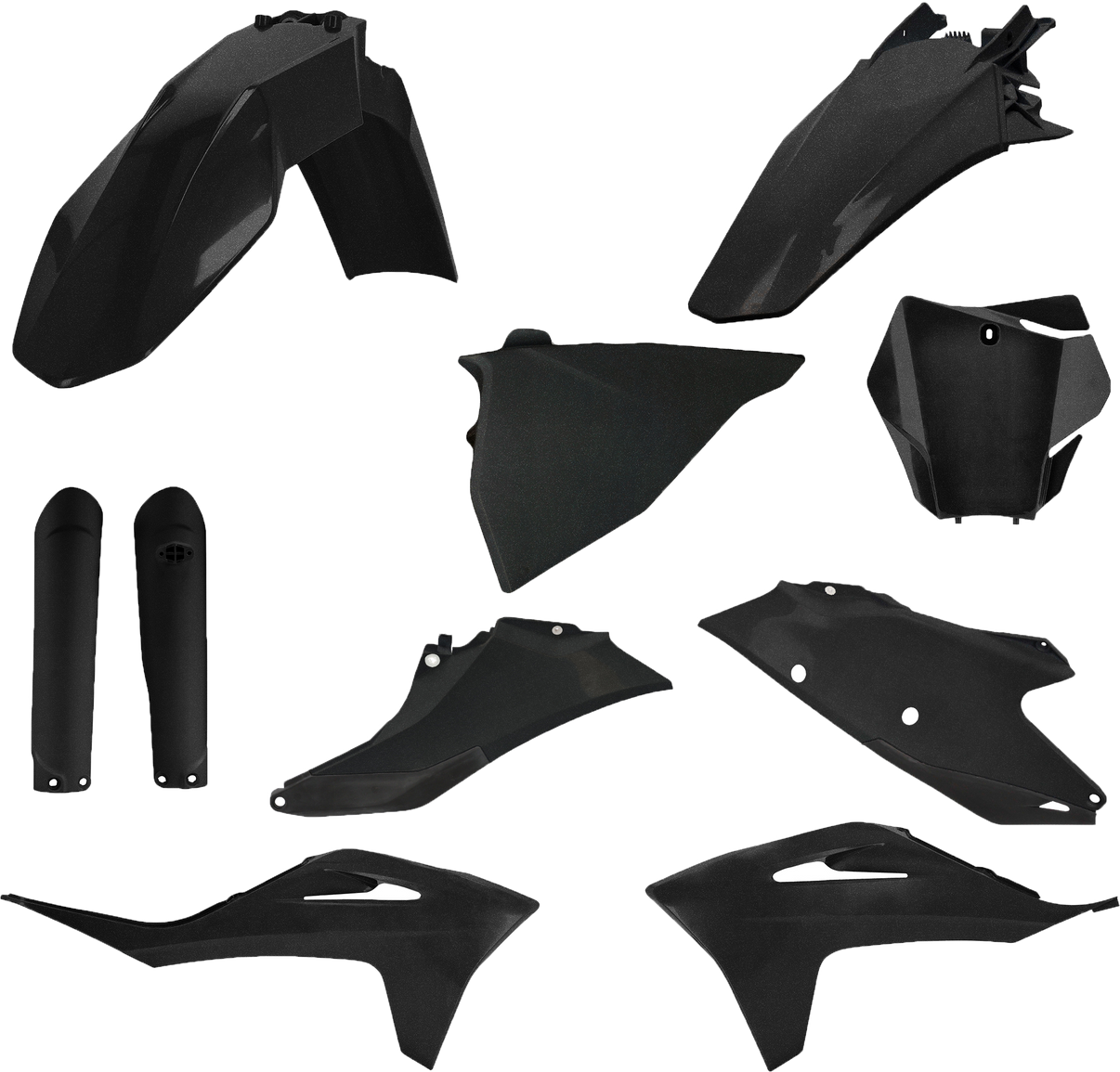 Full Plastic Kit Gas Black Metallic ACERBIS