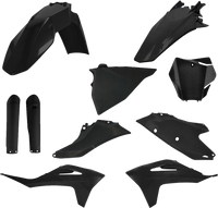 Full Plastic Kit Gas Black Metallic ACERBIS