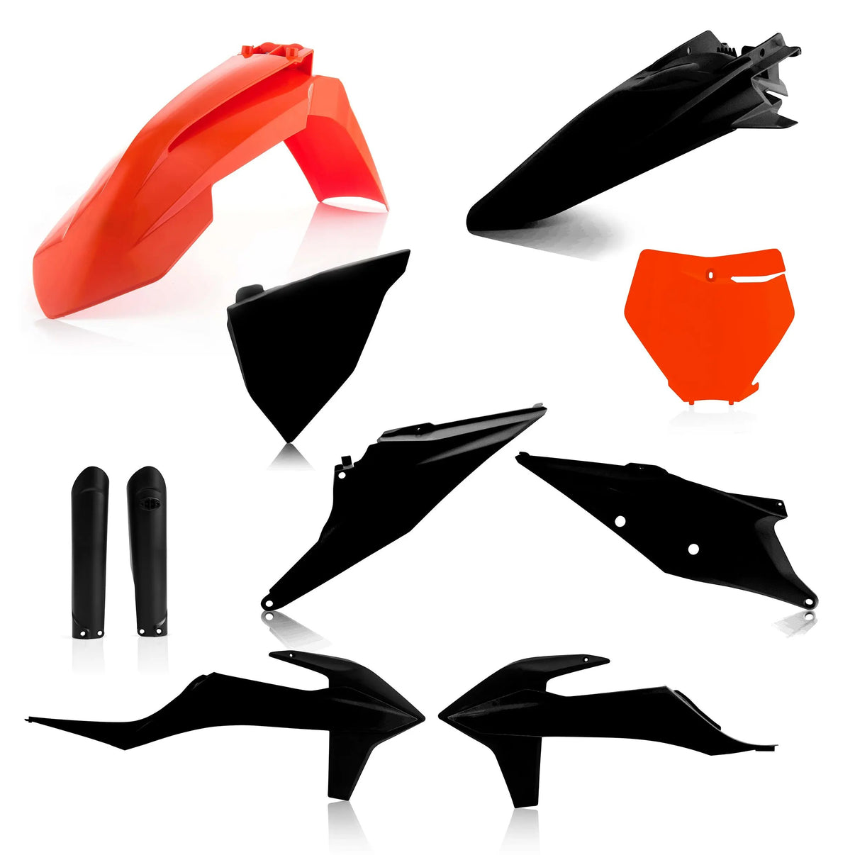 Full Plastic Kit Orange To Black ACERBIS