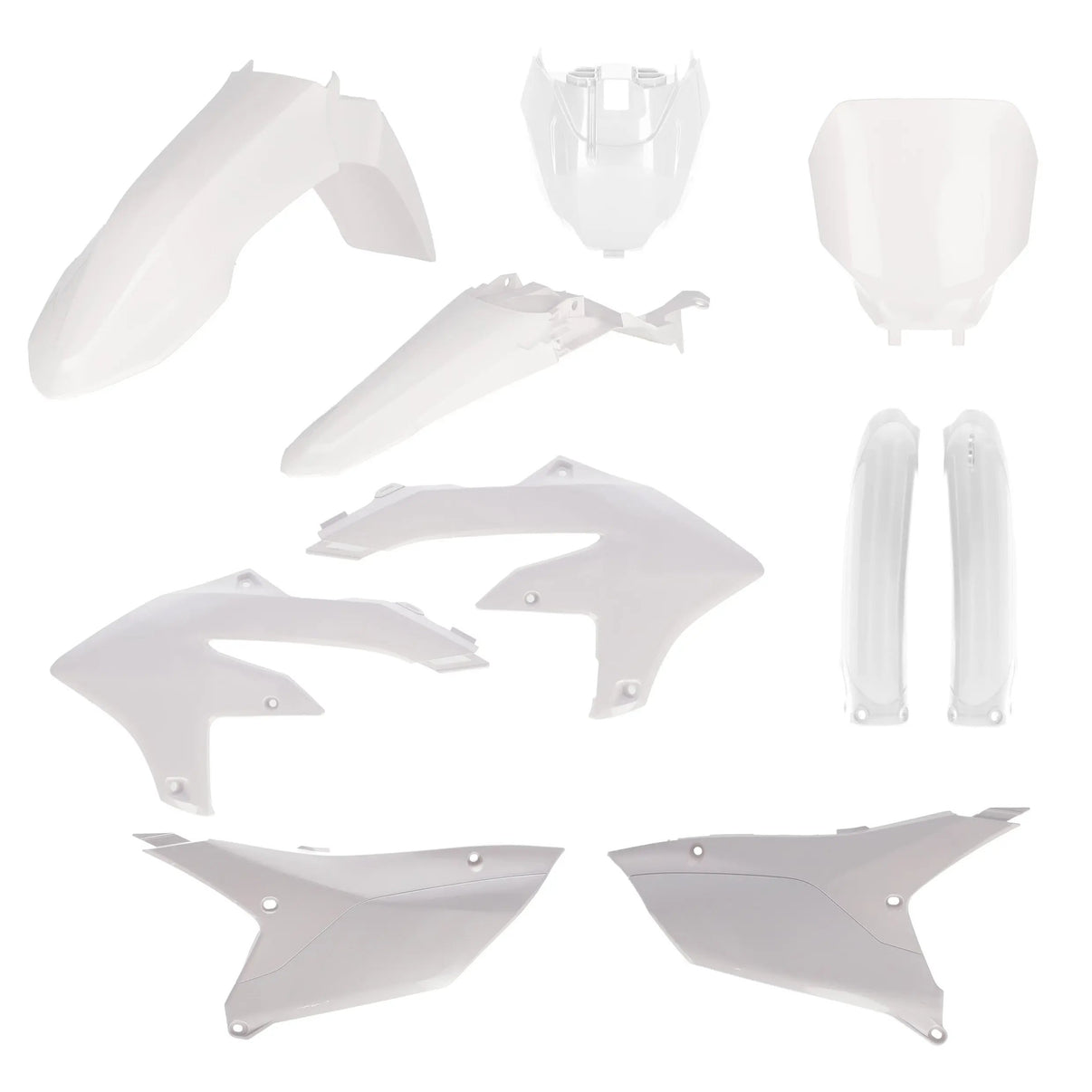 Full Plastic Kit Yam White ACERBIS