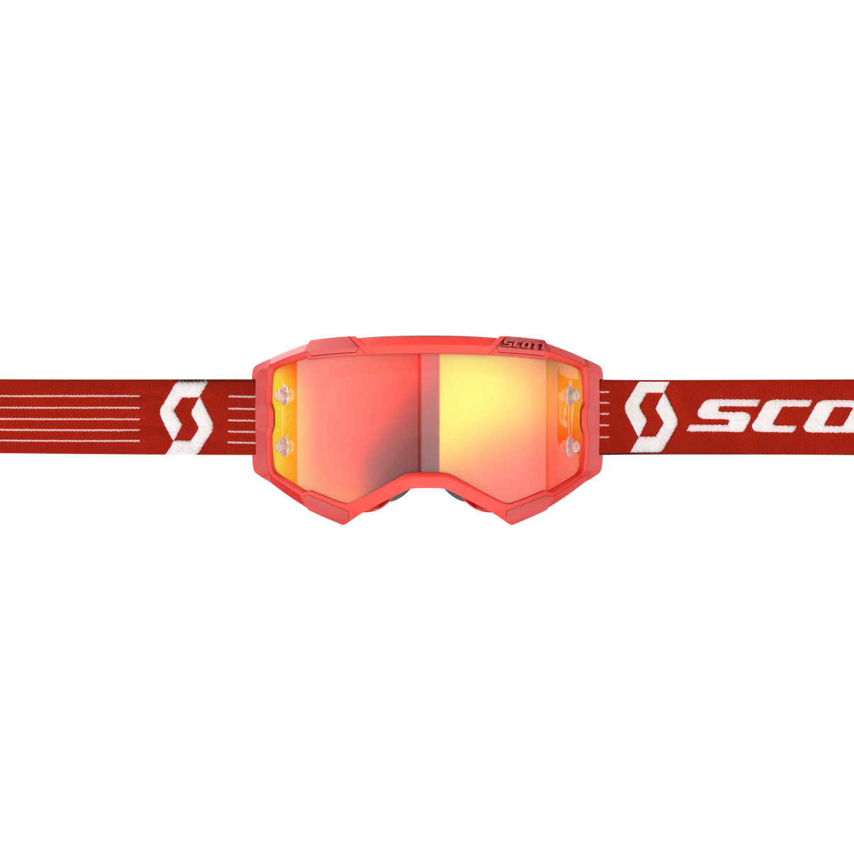 Fury Goggle Bright Red Orange Chrome Works Lens SCOTT