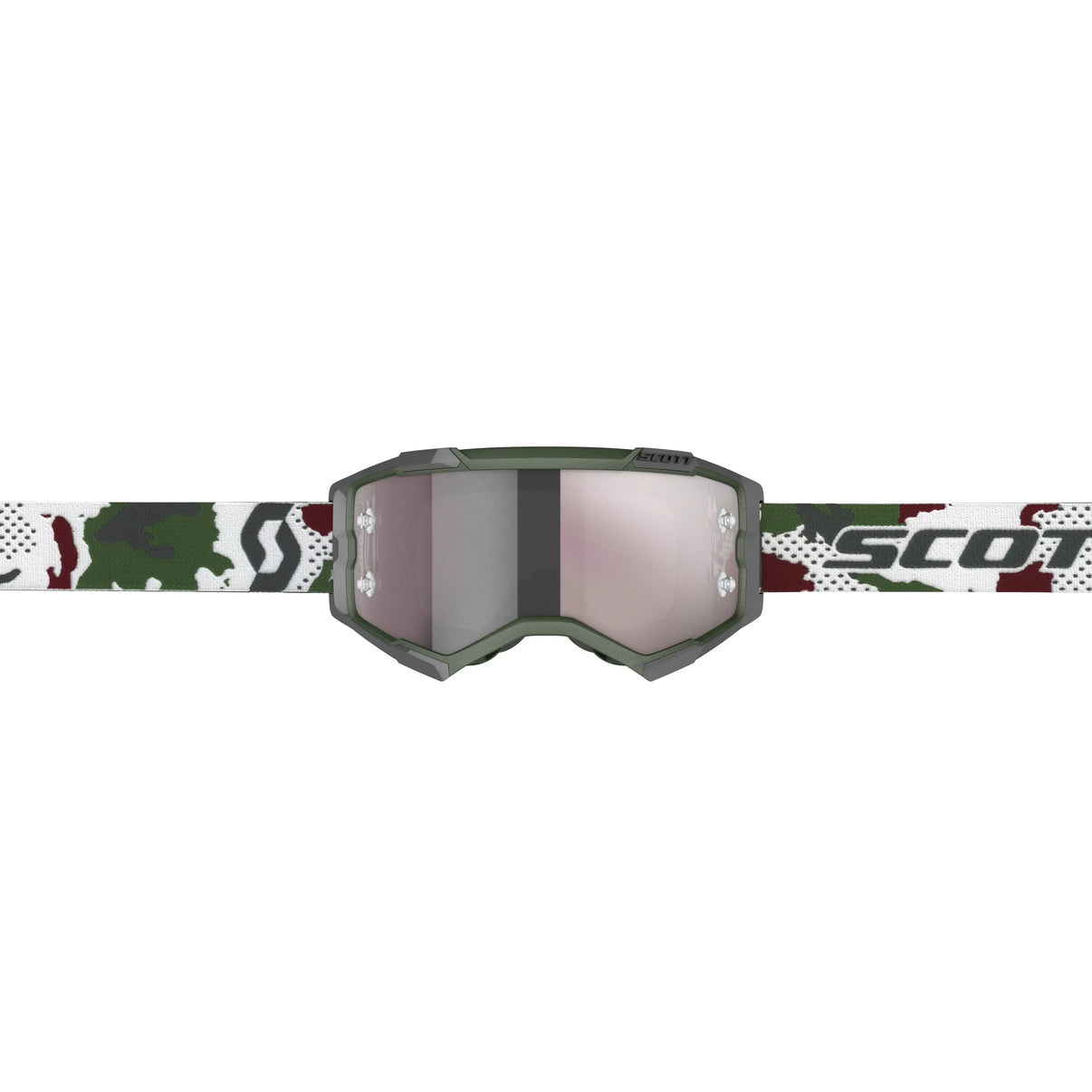 Fury Goggle Dark Green/White Camo W/Silver Chrome Works SCOTT