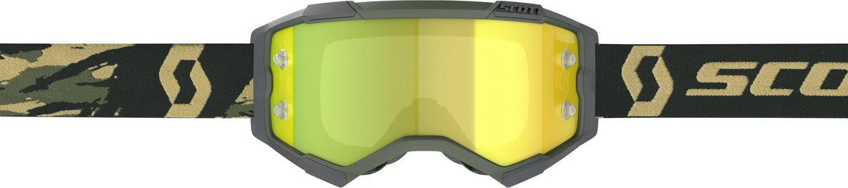 Fury Goggle Miltary Camo Khaki Yellow Chrome Works SCOTT