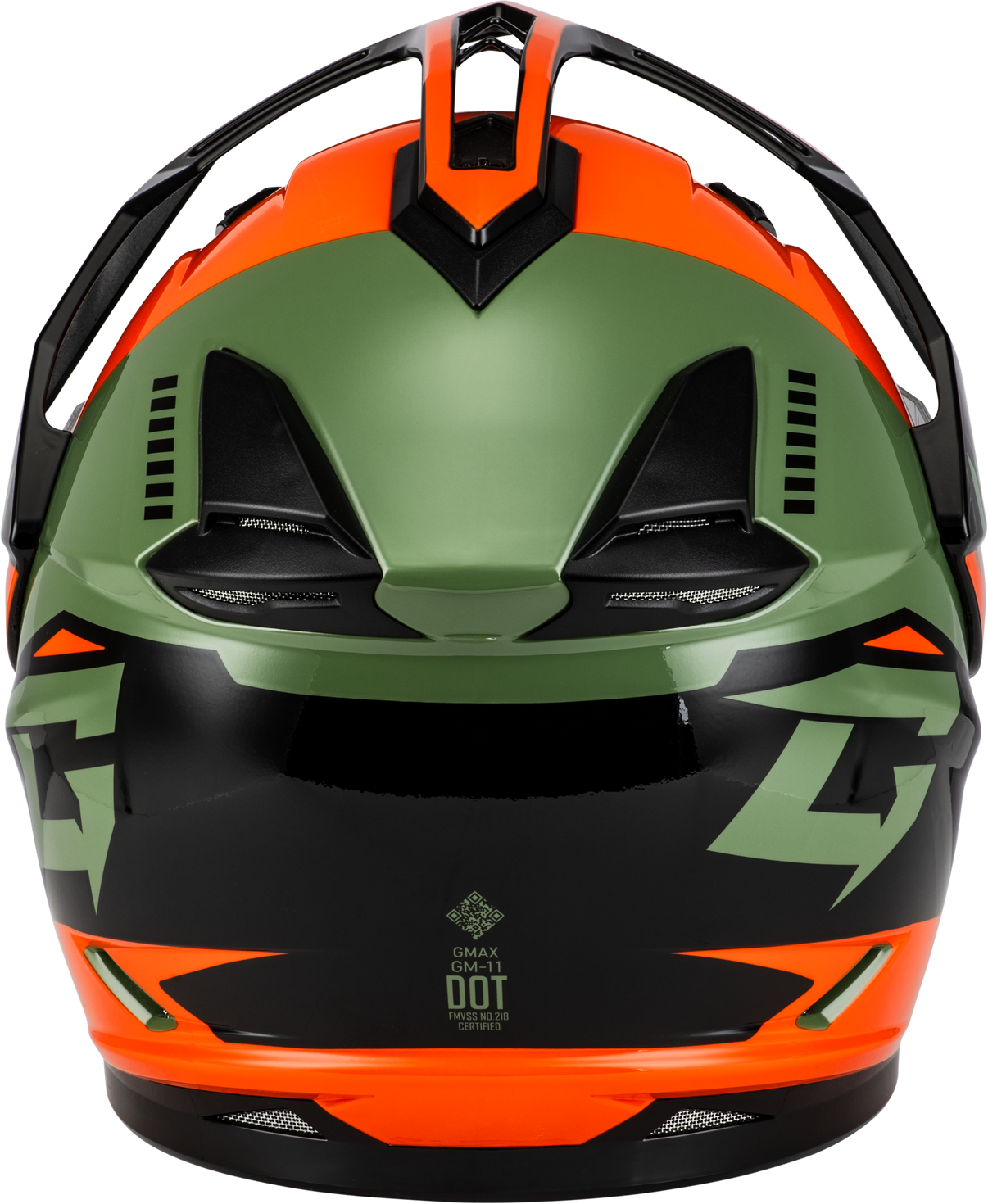 Gm 11s Ronin Snow Helmet W/ Elec Shld Orange/Grey/Black Lg GMAX