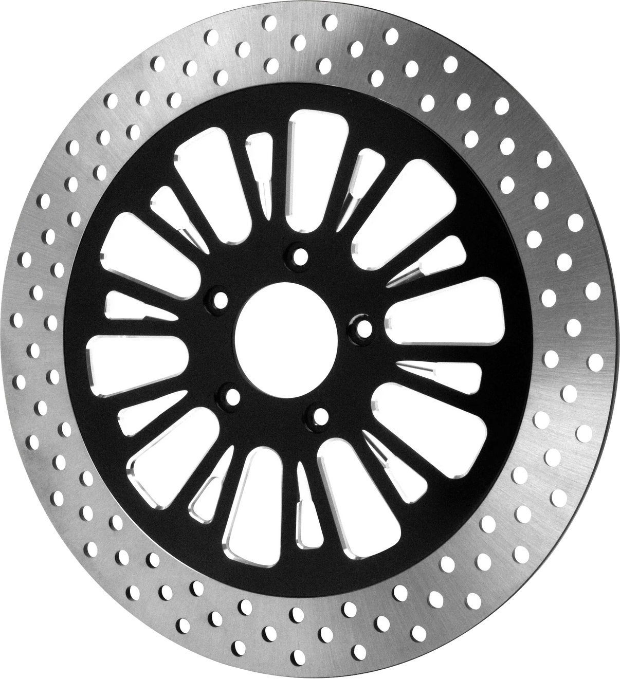 Hawg Halters 13" Front Brake Rotor 2.22" Id Black Carrier - Harley Davidson HAWG HALTERS INC