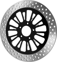 Hawg Halters 13" Front Brake Rotor 2.22" Id Black Carrier - Harley Davidson HAWG HALTERS INC
