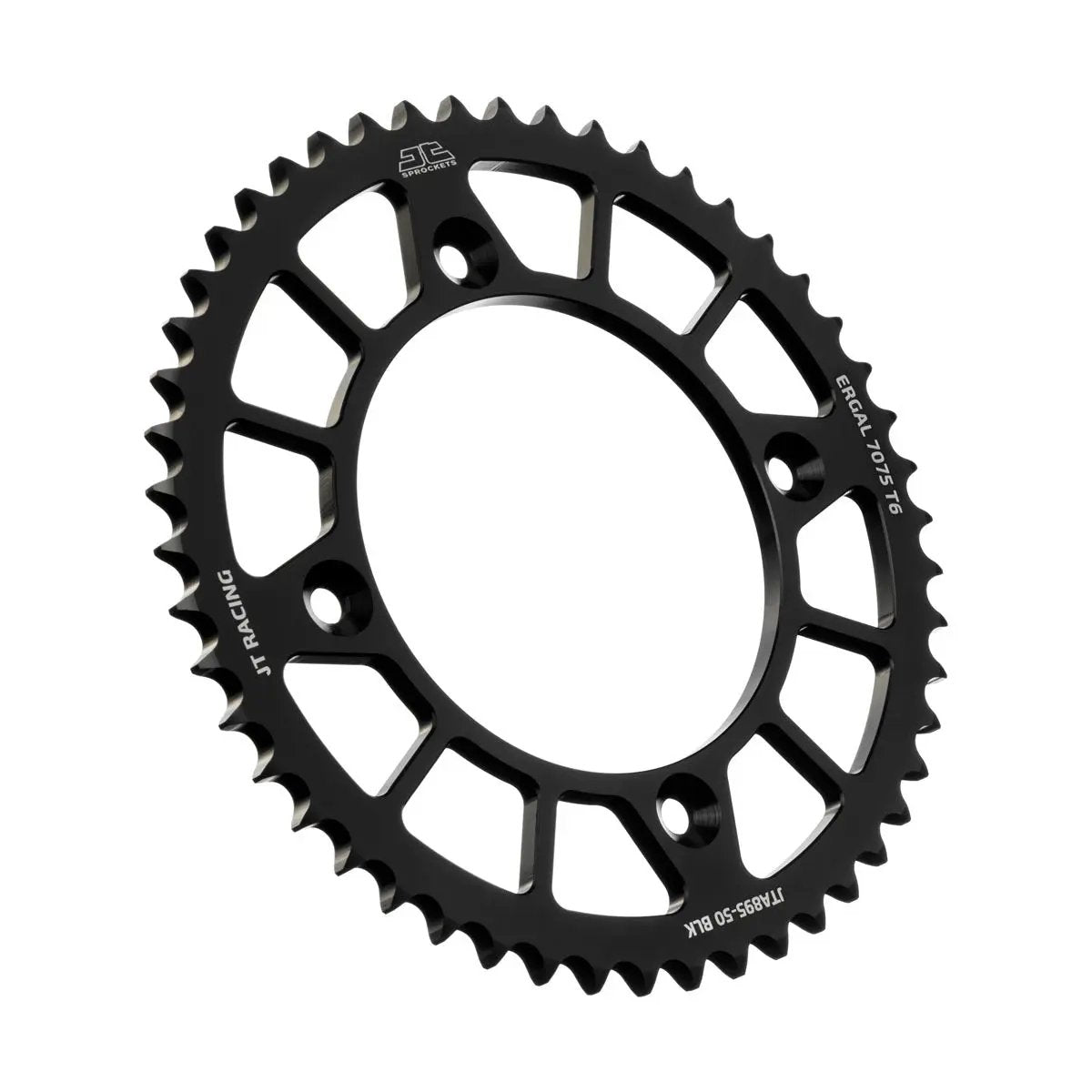 JT Rear Racelite Aluminum Sprocket - 50 Tooth 428 Black - KTM 85 SX (17/14) | 85 SX (19/16) | 105 SX | 85 XC | Husqvarna TC 85 (17/14) | TC 85 (19/16) (2004-2023) JT