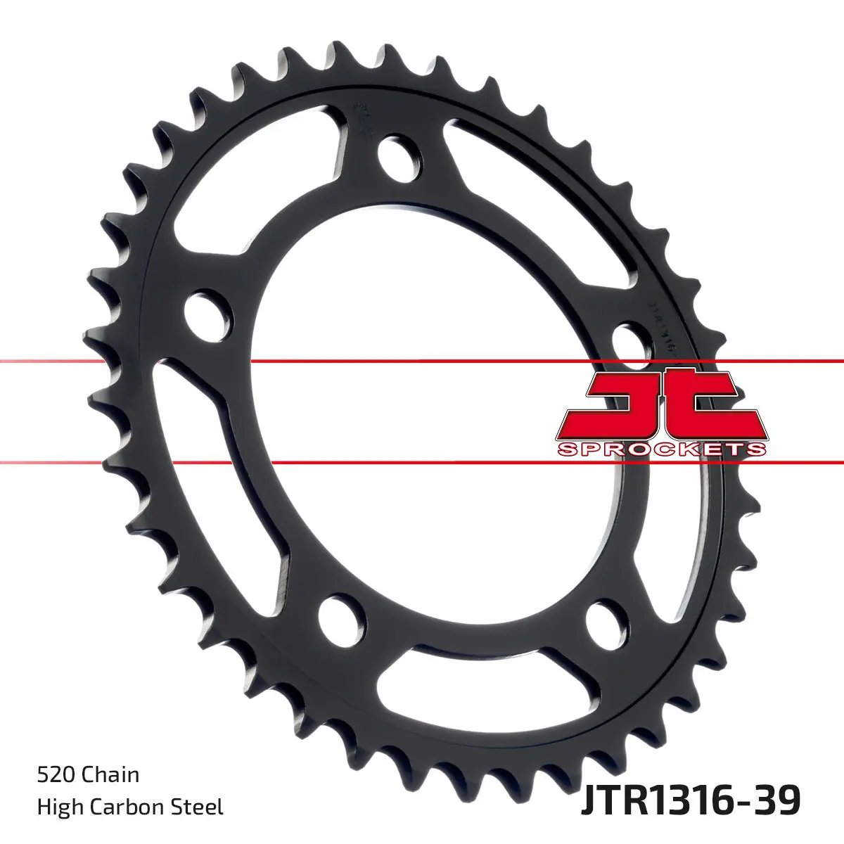 JT Rear Sprocket - Steel 39 Tooth 520 - Honda CB500 | CBR500 | CTX700 | NC700 | 2013-2010 JT